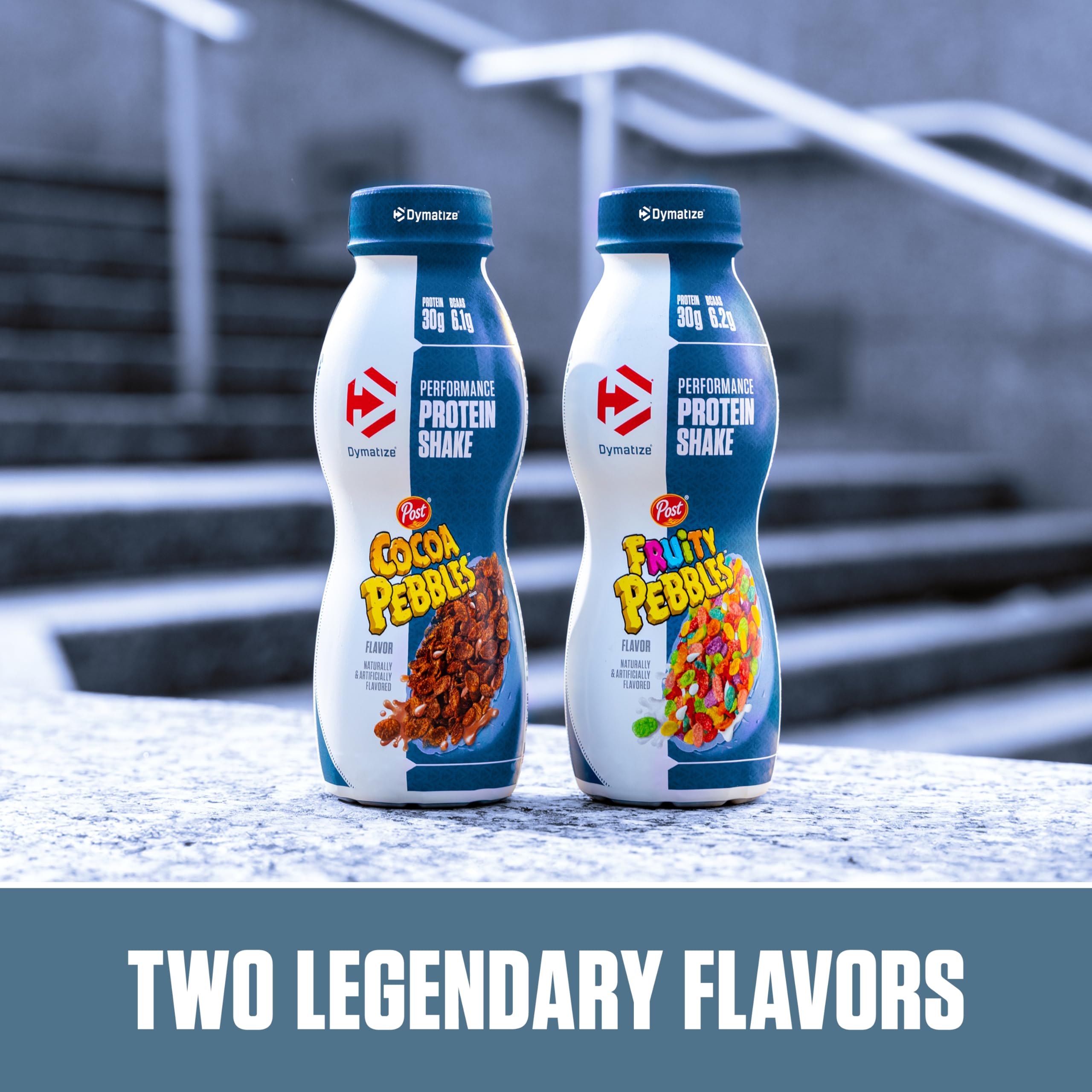 Dymatize Performance Protein Shake Fruity Pebbles ingredient blend visual emphasis