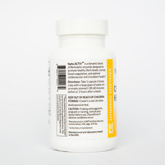Dynamic Enzymes Natto ACTIV label highlights nattokinase, serrapeptase and bromelain.