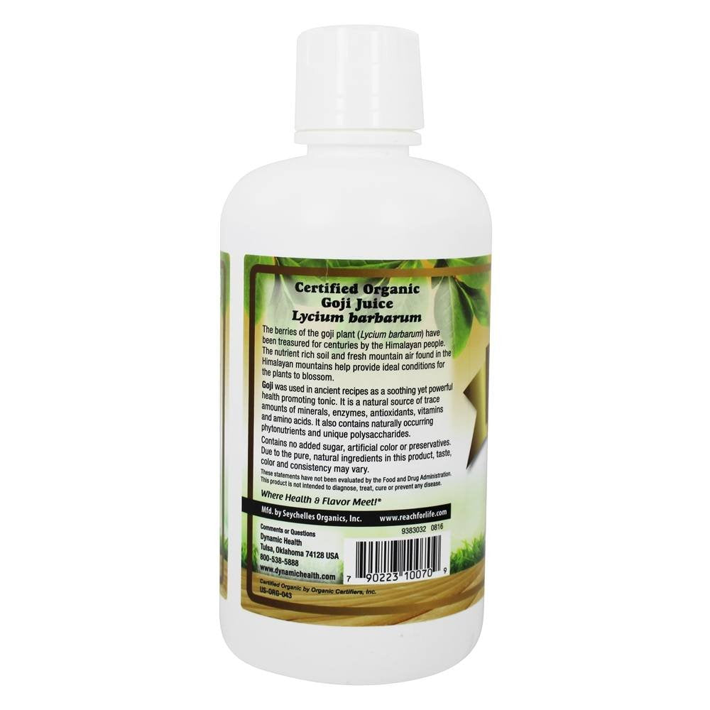Dynamic Health Goji Gold Juice served in a glass, emphasizing versatile daily use.