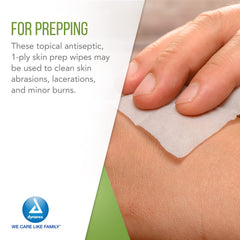 Dynarex 1113-CS latex-free prep pad material designed for skin-friendly use
