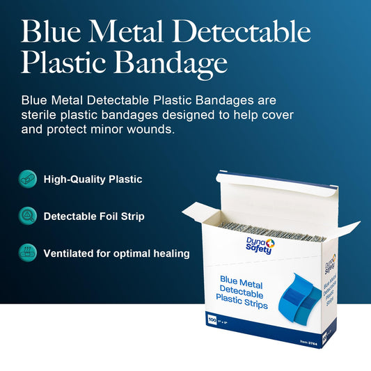 Dynarex blue bandages highlight visibility to improve safety in busy kitchens