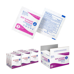 Dynarex BZK Antiseptic Towelettes pack for convenient on-the-go wound care.