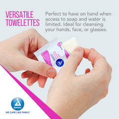 Dynarex BZK Towelettes individually wrapped for hygienic on-the-go care.