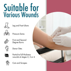 Dynarex Dynaderm hydrocolloid dressing maintains moisture while shielding surrounding skin.