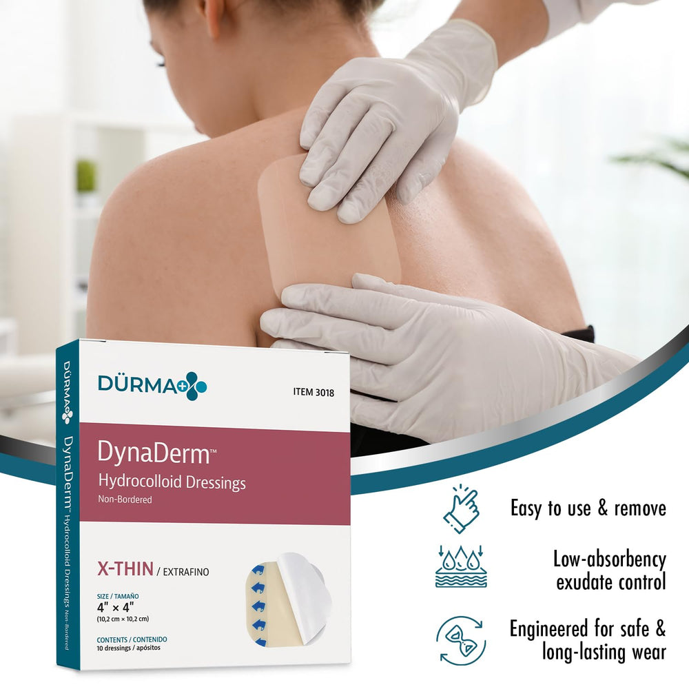 Dynarex Dynaderm hydrocolloid dressing designed for ulcers.