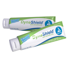 Dynarex Dynashield dimethicone cream 4oz tube protects skin with a moisture barrier.