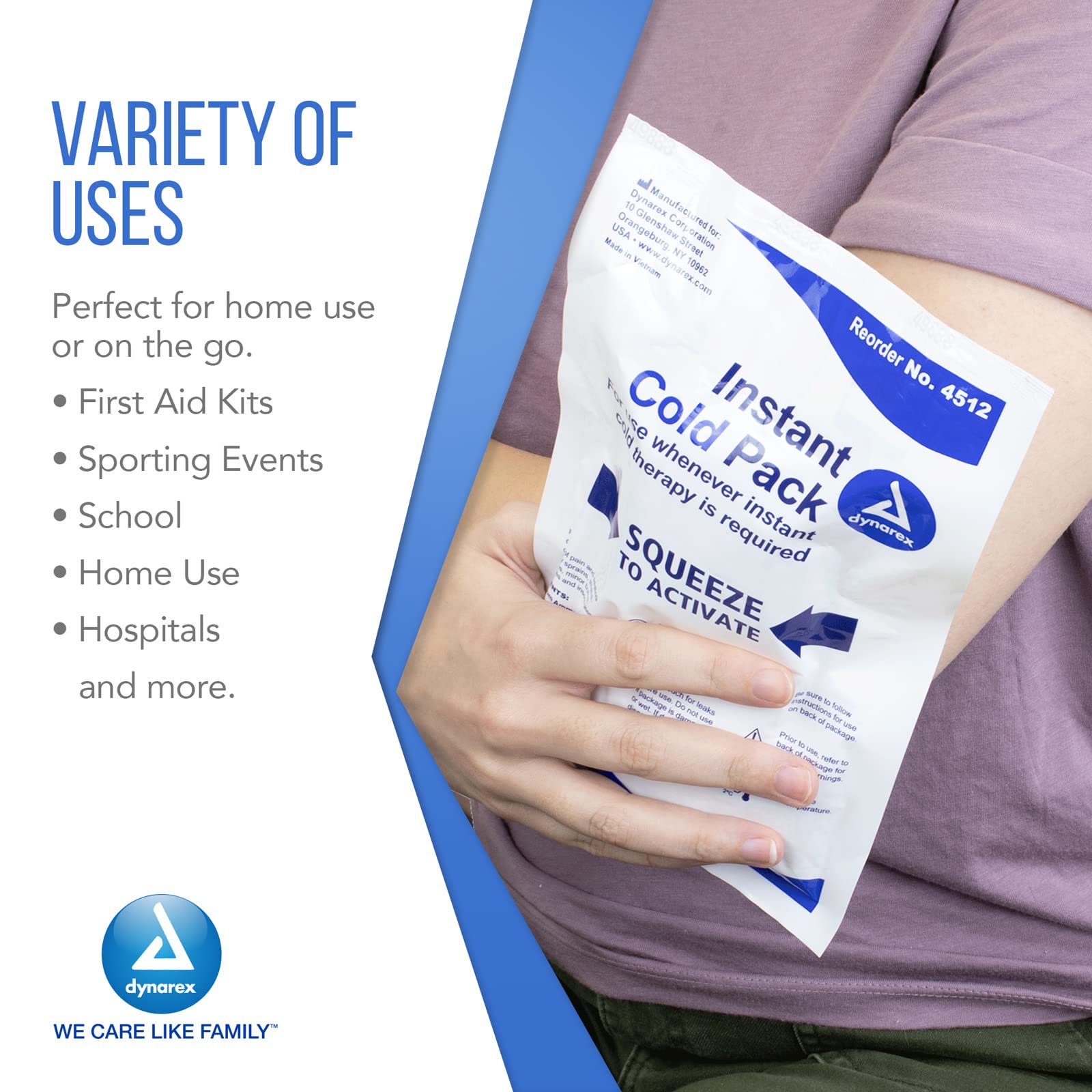 Dynarex first aid cold therapy kit for versatile cooling.