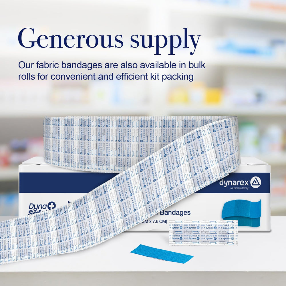 Dynarex food industry bandages aid compliance with metal detection requirements.