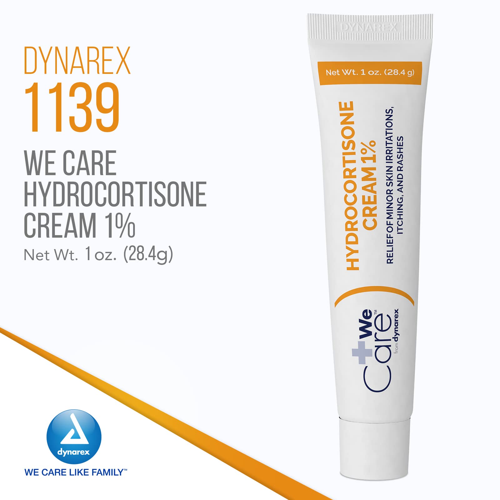 Close-up of Dynarex Hydrocortisone label and directions.