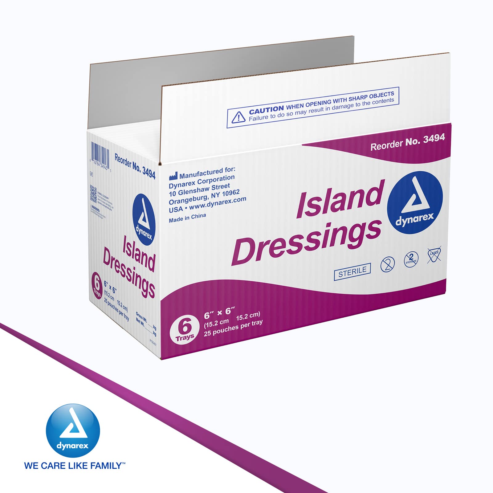 Professional use: Dynarex Island Dressing supports sterile protection.