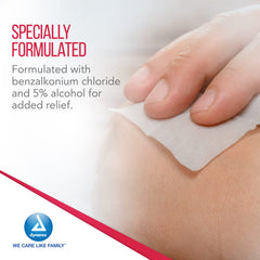 Dynarex Obstetrical Towelettes box on counter showing easy dispensing.