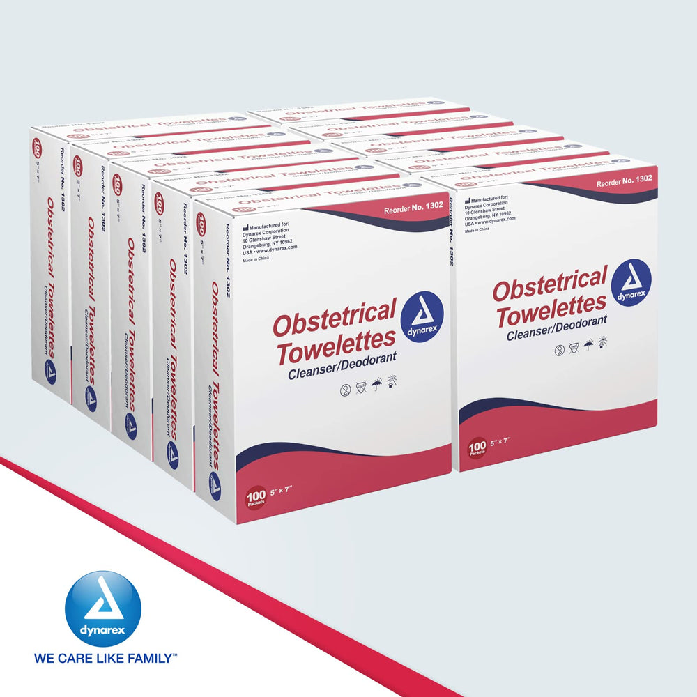 Dynarex Obstetrical Towelettes used in postpartum care scenario.