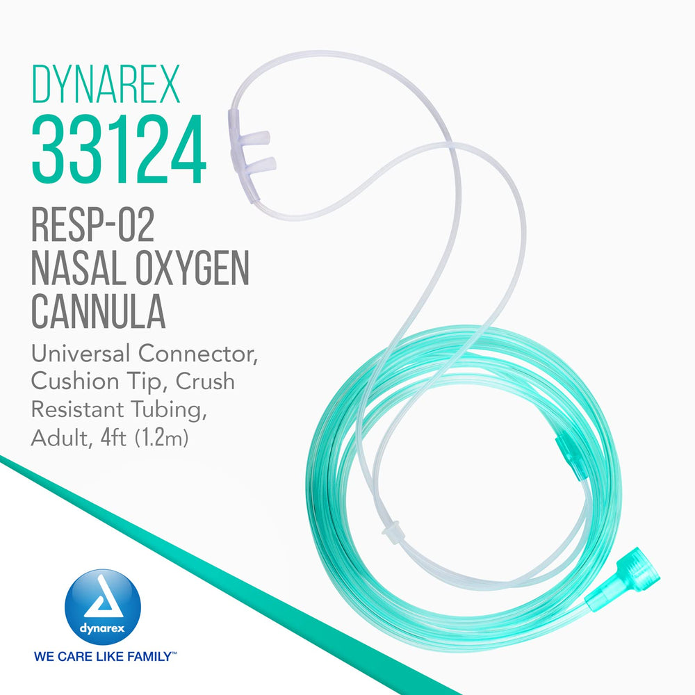 Dynarex nasal cannula universal connector ensures device compatibility.
