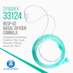 Dynarex nasal cannula universal connector ensures device compatibility.