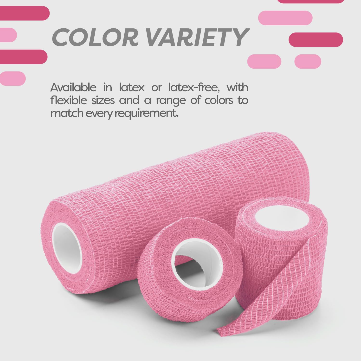 Dynarex Sensi-Wrap pink bandage with versatile color options.