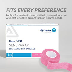 Dynarex Sensi-Wrap 30-pack packaging for bulk clinics or teams.