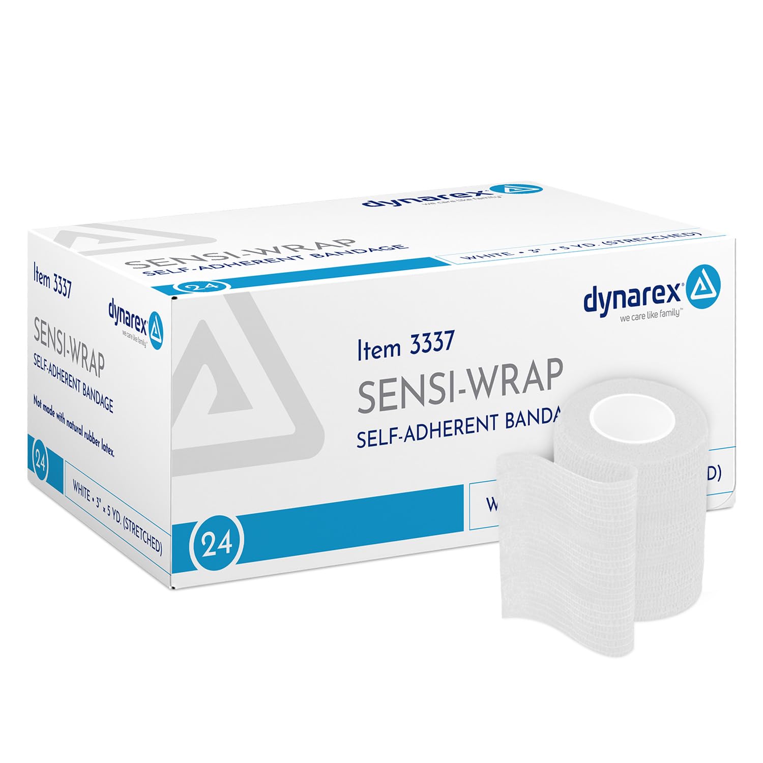 Dynarex Sensi-Wrap bandage self-adhesive holds securely during activity