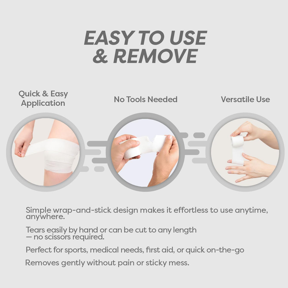 Breathable elastic material of Sensi-Wrap supports all-day wear.