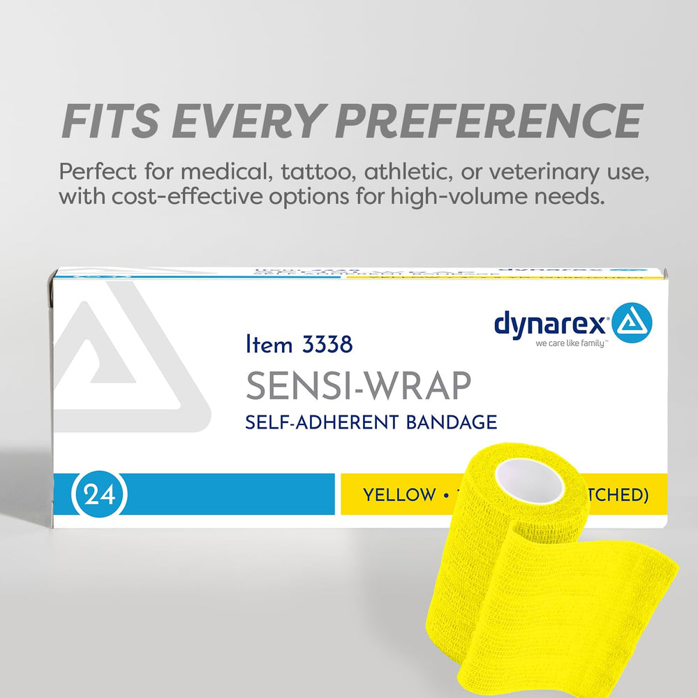 Breathable, water-resistant Dynarex Sensi-Wrap ensures comfortable wear.