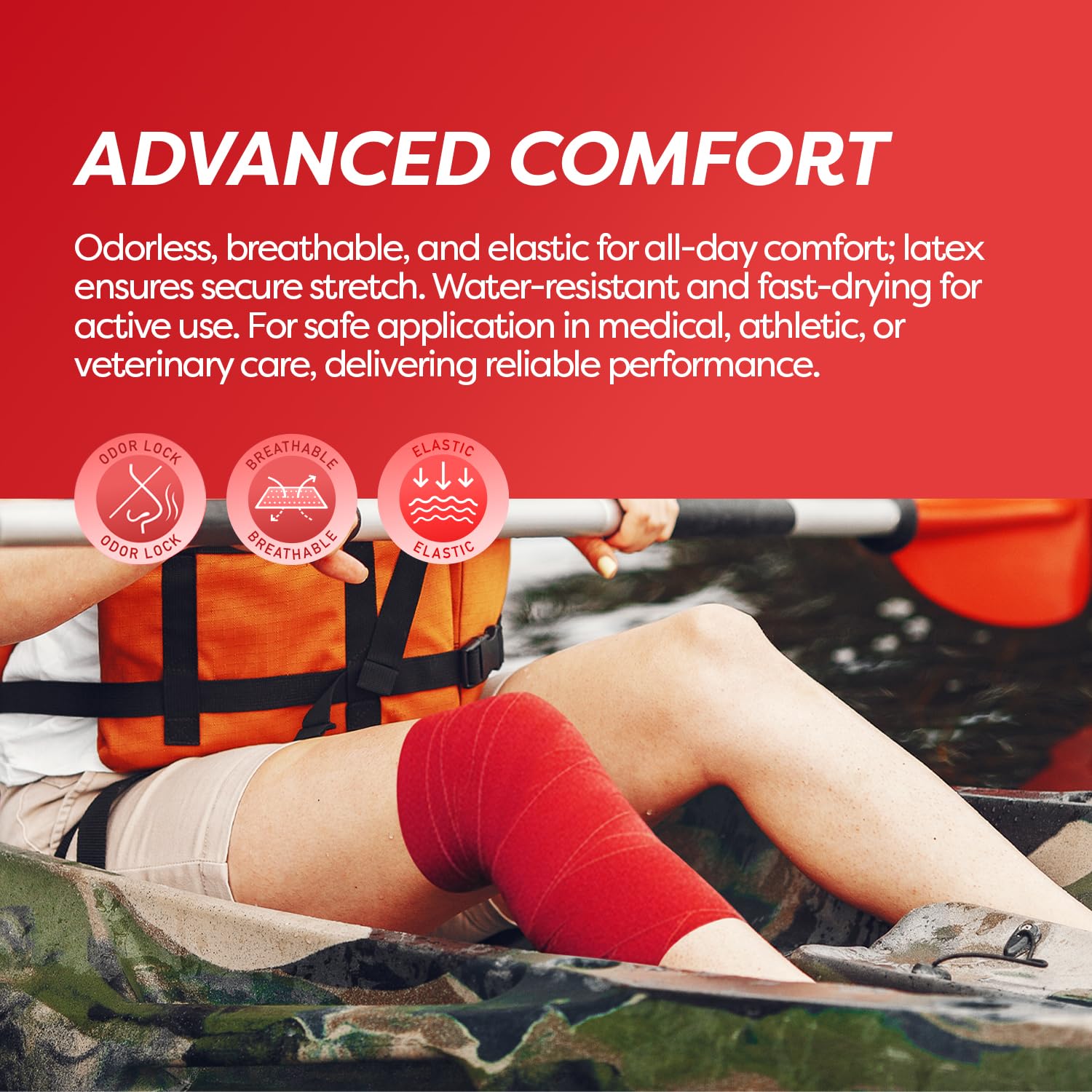Dynarex Sensi-Wrap breathable odorless material for all-day comfort