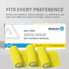 Dynarex Sensi-Wrap easy-tear design reduces setup time for quick adjustments.