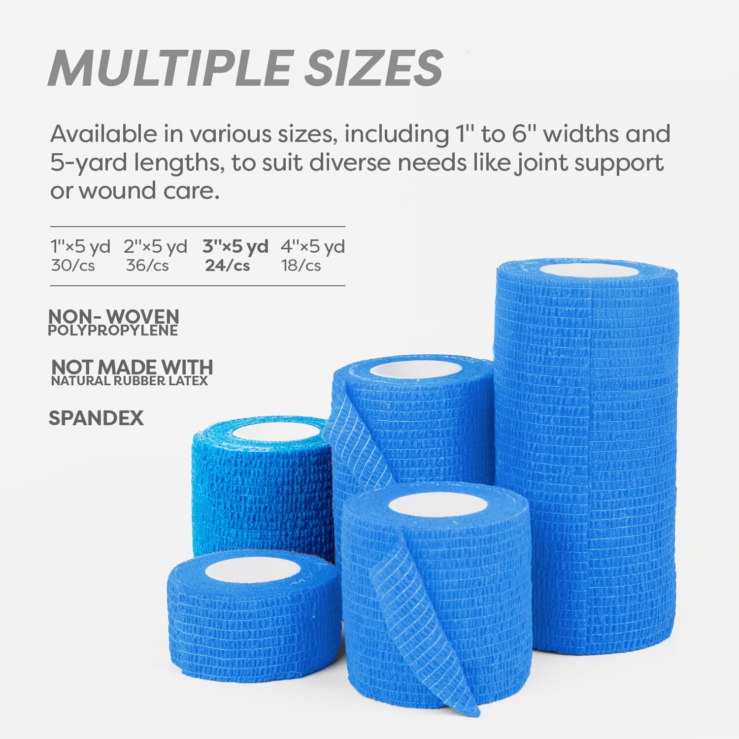 Latex-free Dynarex Sensi-Wrap bandage offering comfortable, breathable coverage.