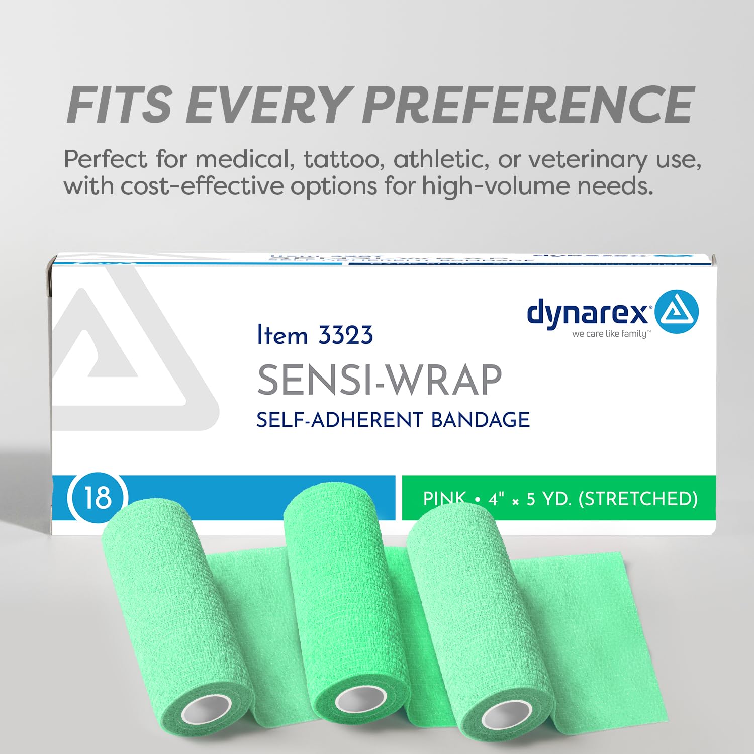 Dynarex Sensi-Wrap versatile for vet and athletic use.