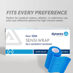 Dynarex Sensi-Wrap suitable for veterinary and athletic care environments.