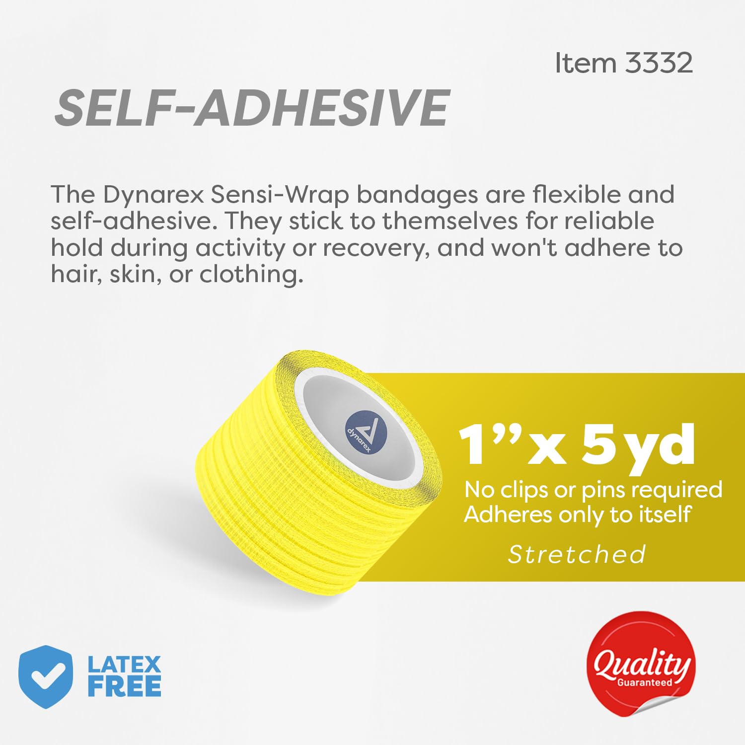 Dynarex Sensi-Wrap demonstrates wrist wrap application with secure self-adhesive hold