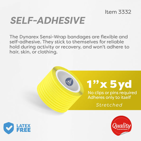 Dynarex Sensi-Wrap demonstrates wrist wrap application with secure self-adhesive hold