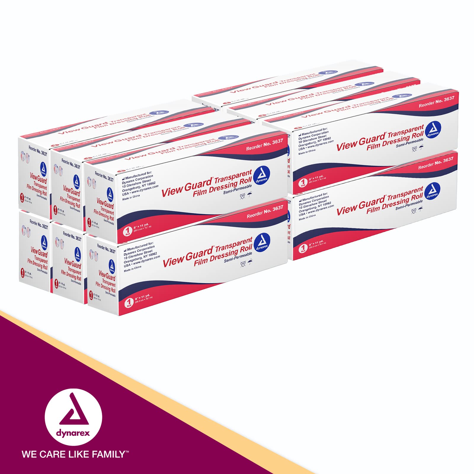Dynarex View Guard roll width 4in for secure, breathable protection.