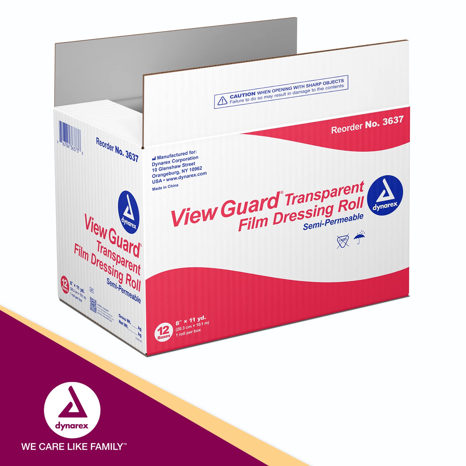 Dynarex View Guard roll width 6in demonstrates adaptable sizing.