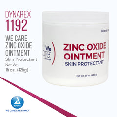 A thin layer of Dynarex ointment spread on skin.