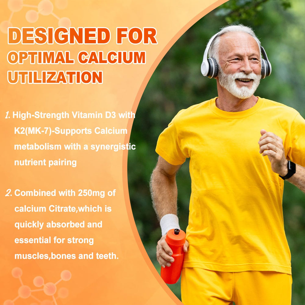 DytistAid Vitamin D3+K2 Gummies adult taking scene suggests convenient two-gummy daily routine