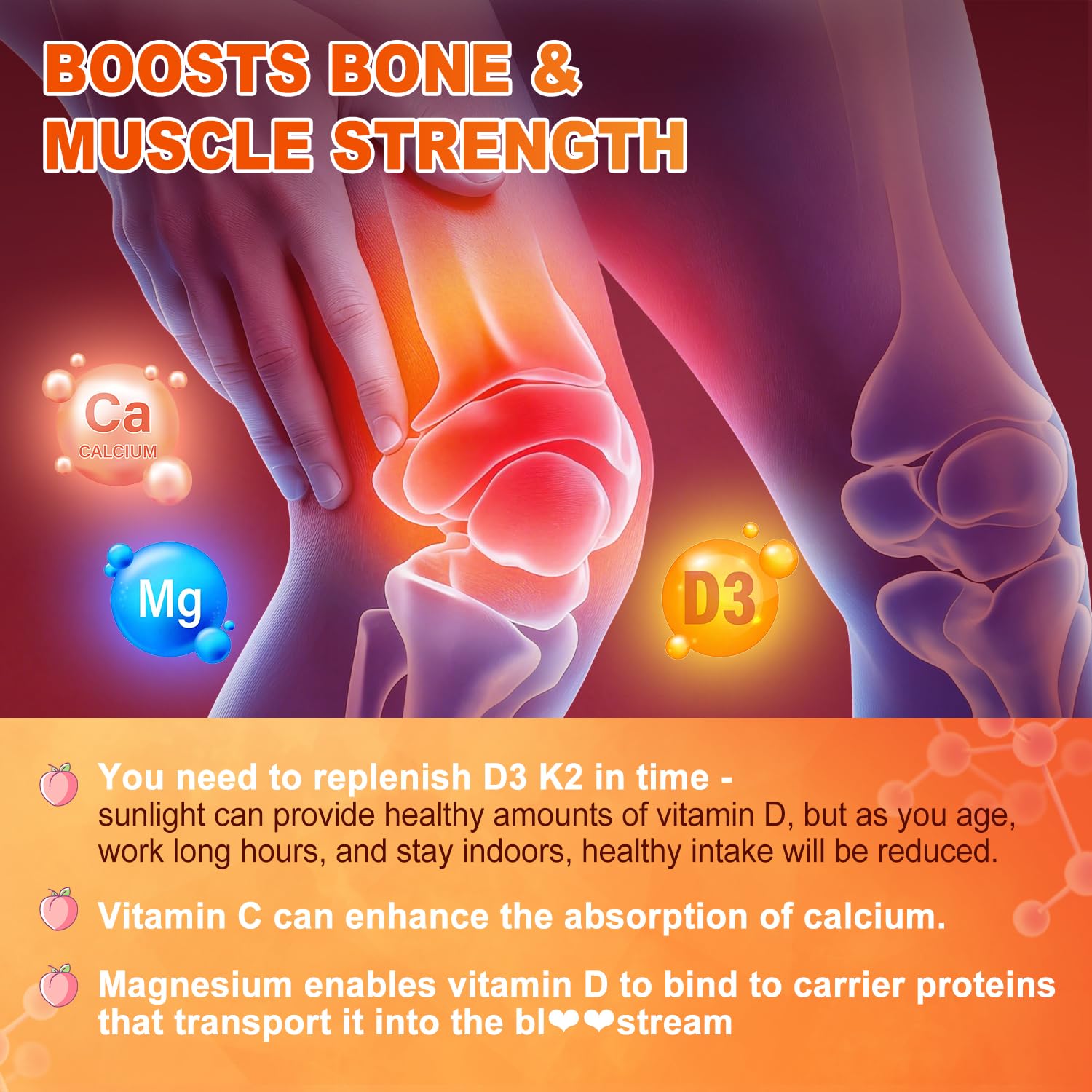 DytistAid Vitamin D3+K2 Gummies label closeup shows dosage and clean-label promise