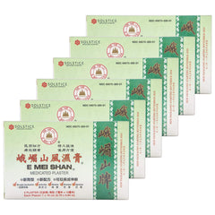 E Mei Shan medicated plaster box six-pack easy to store.