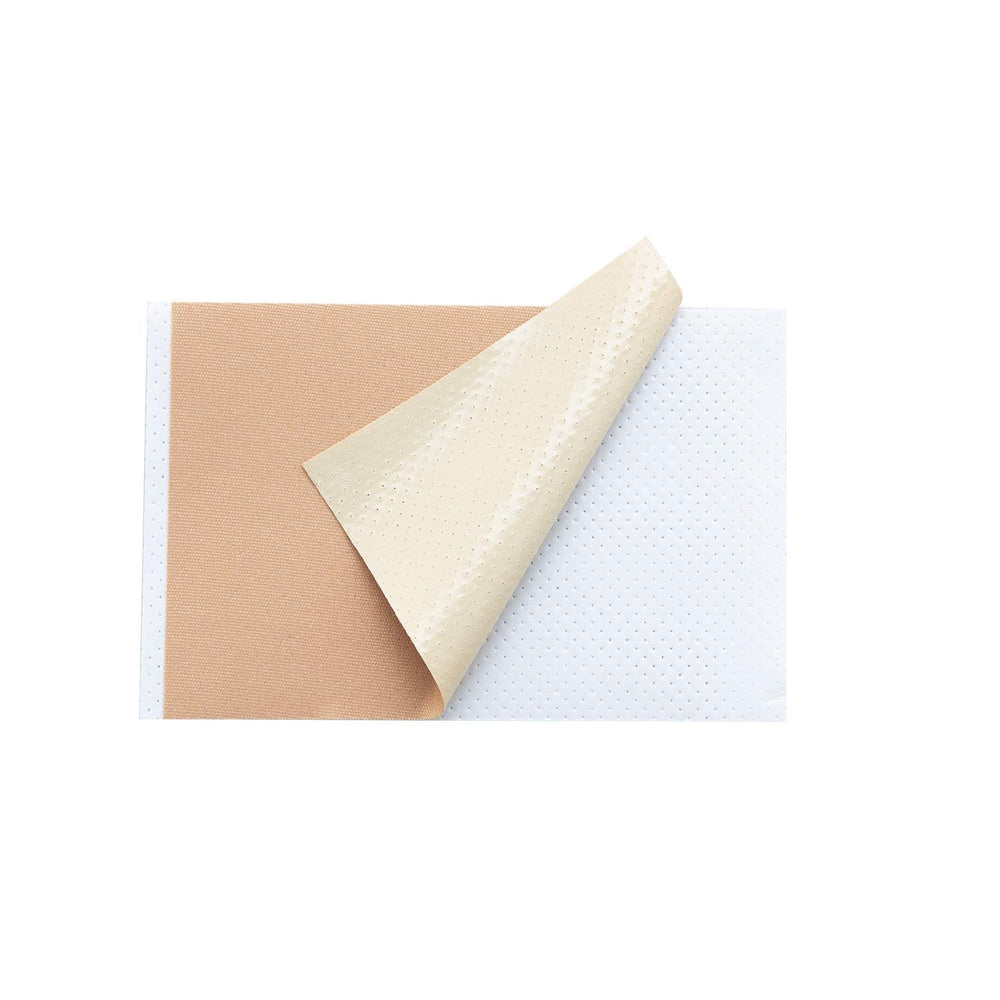 Opened plaster pouch from E Mei Shan shows five individually wrapped patches.