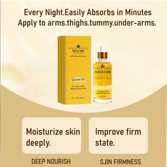 E-RA Queen Body Oil on leg skin adds lasting softness