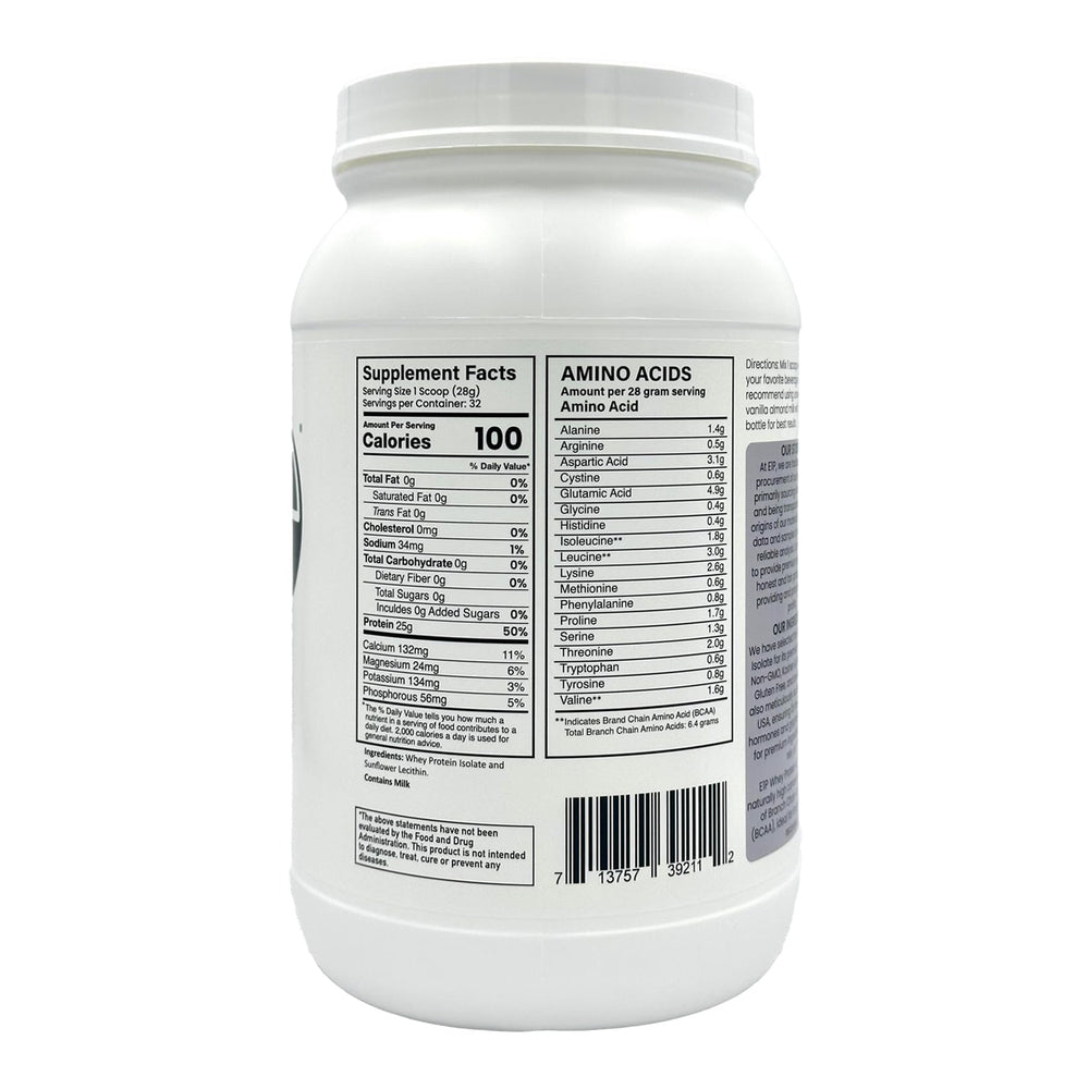 E1P Whey Isolate powder in a shaker enables fast absorption.