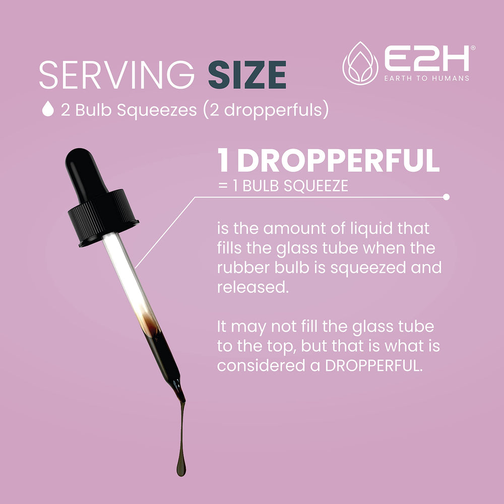 E2H Elderberry Syrup kid-dosing spoon demonstrates simple daily administration