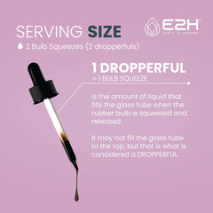 E2H Elderberry Syrup kid-dosing spoon demonstrates simple daily administration
