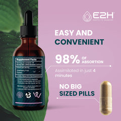 E2H Elderberry Syrup label design highlights vegan, non-GMO, and gluten-free attributes