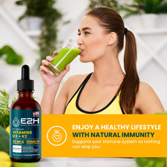 Label close-up shows E2H D3+K2 vegan formula and calcium absorption benefits