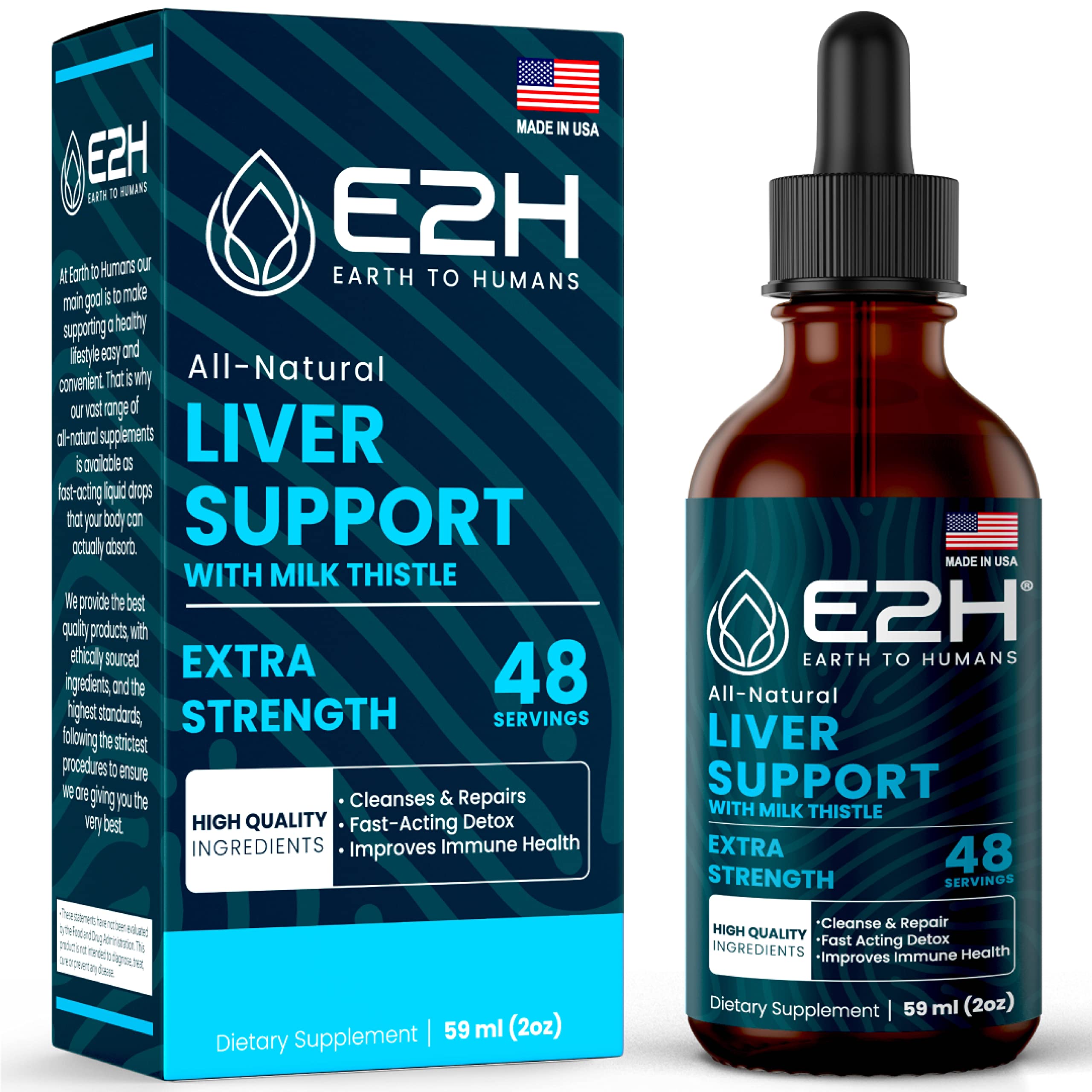 E2H Liver Cleanse bottle for easy daily detox.