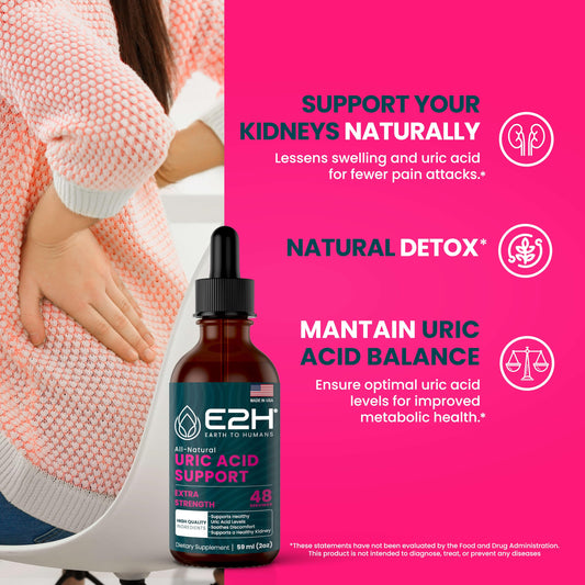 E2H Uric Acid Support liquid pour for fast absorption