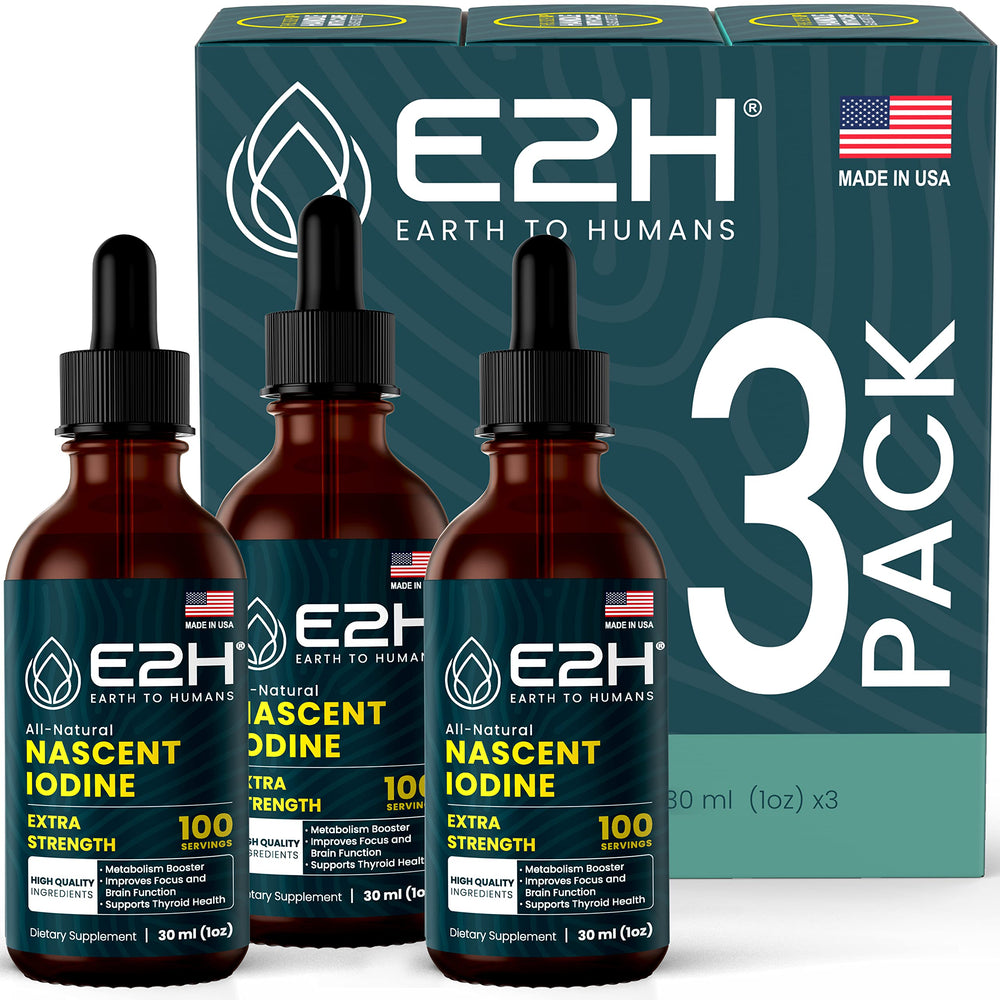 E2H Vegan Liquid Iodine bottle for daily energy support