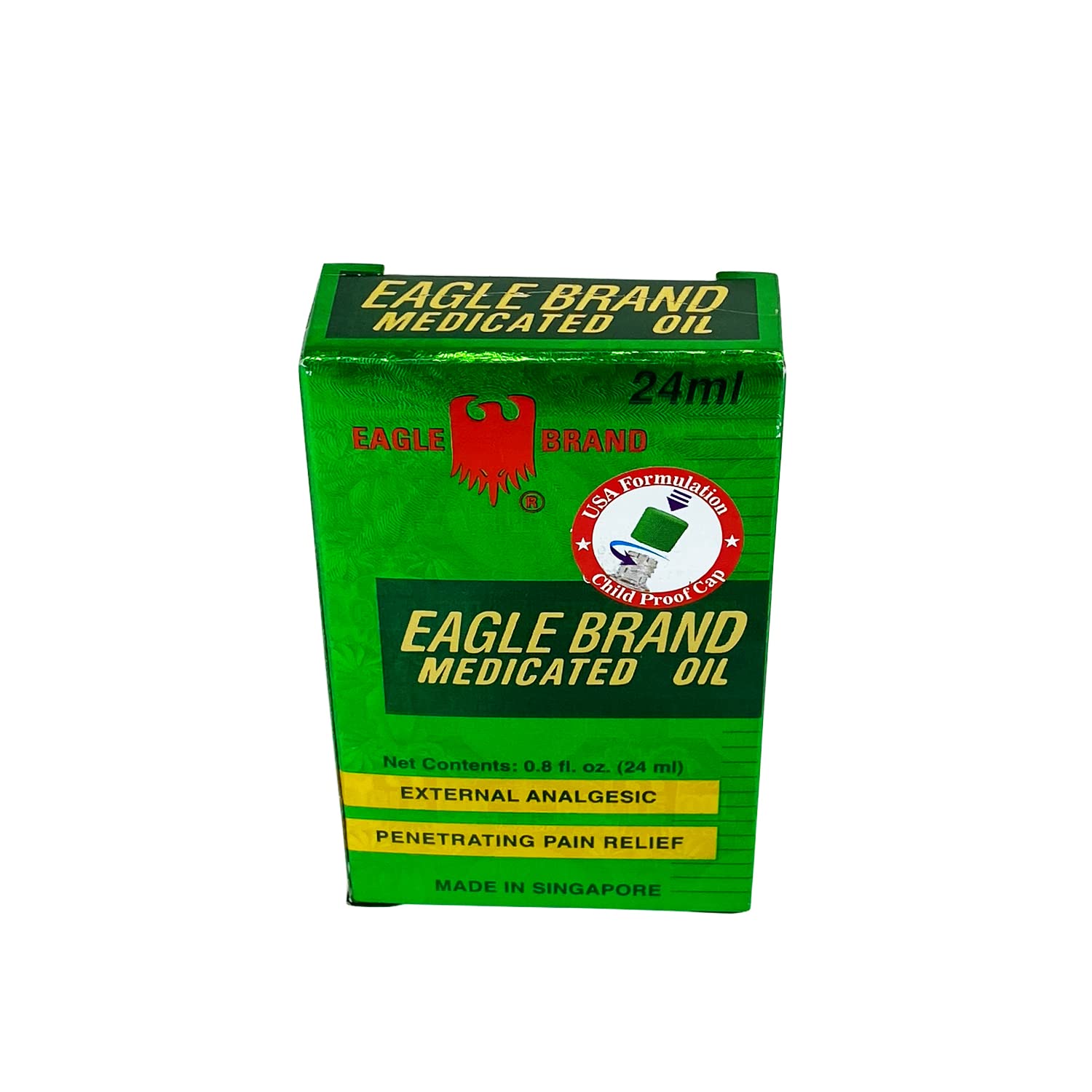 Eagle Brand medicated oil fragrance closeup highlighting its calming scent.
