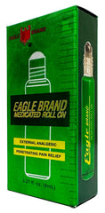Gym bag-ready Eagle Brand Roll-On pack highlights compact design for quick use.