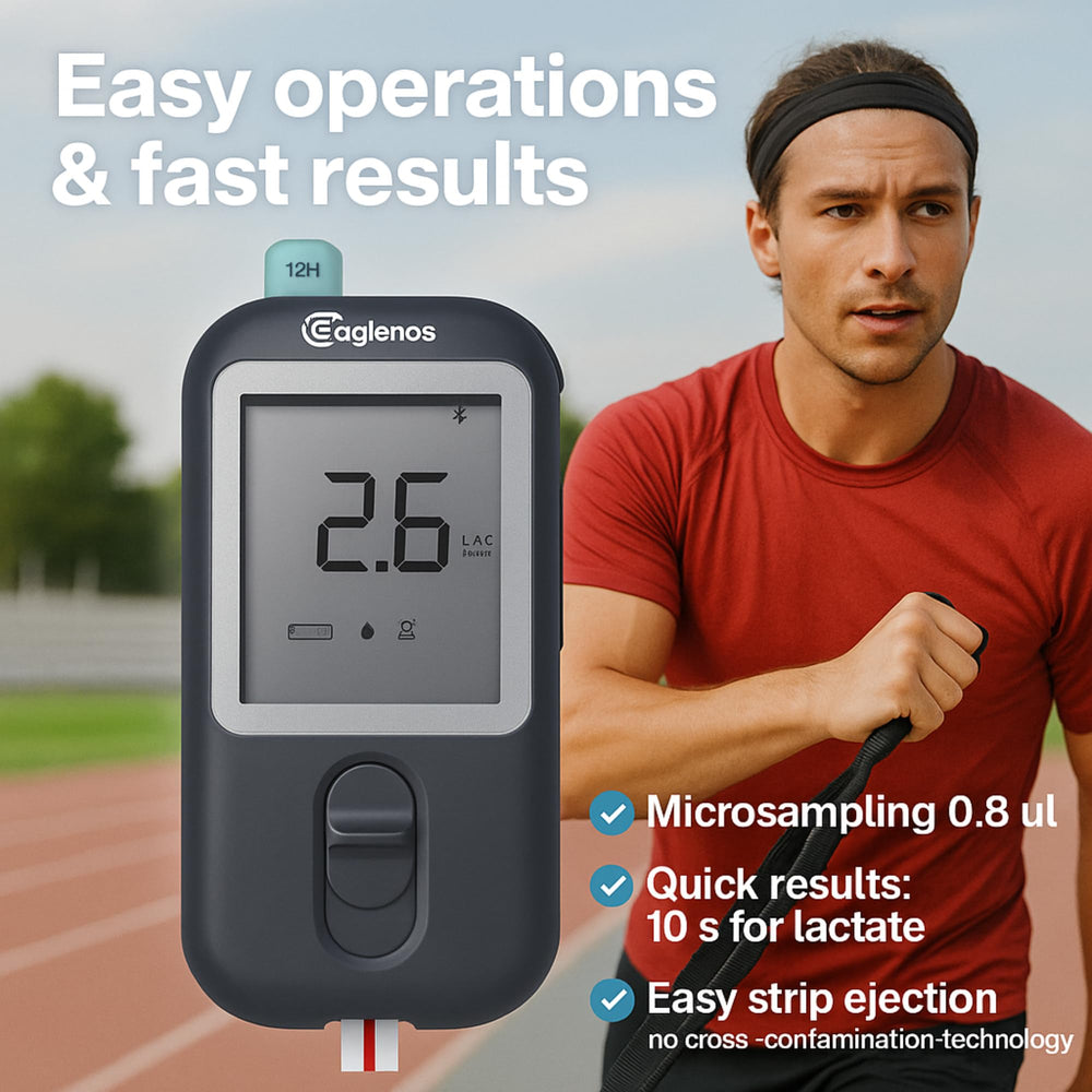 EAGLENOS lactate meter memory display stores training data