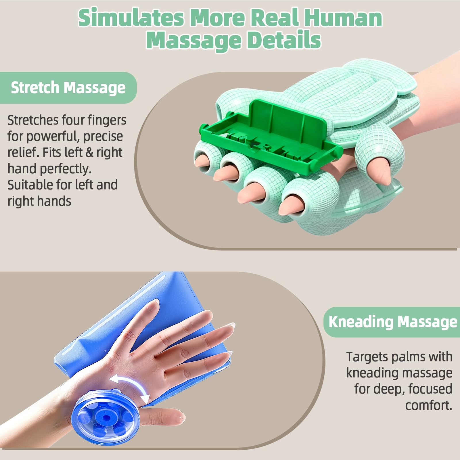Ealken hand massager LED control panel enables easy mode selection